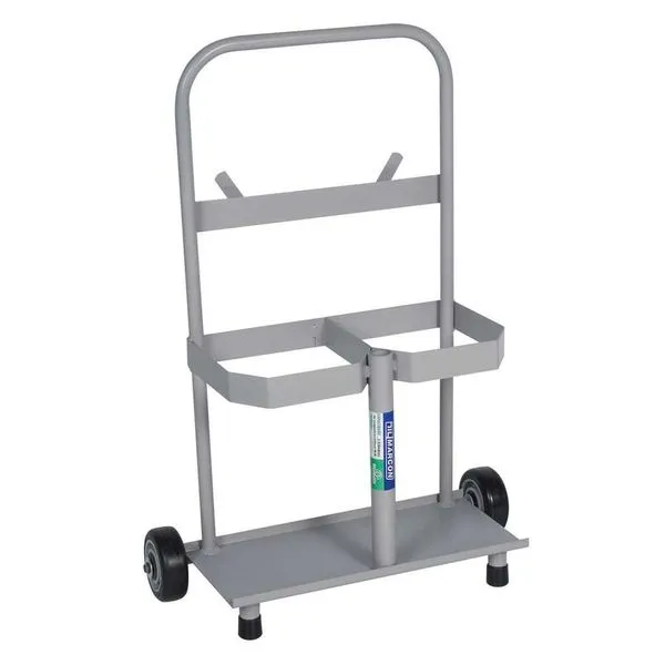 Carro Tubular para 2 Cilindros Oxigênio/Acetileno Roda Maciça - Marcon