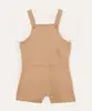 jardineira e camiseta infantil com bolso bege 18-24
