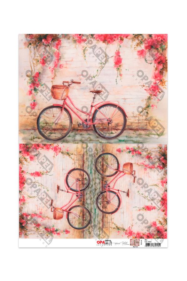 Papel para Decoupage Opa 30x45 Bicicleta