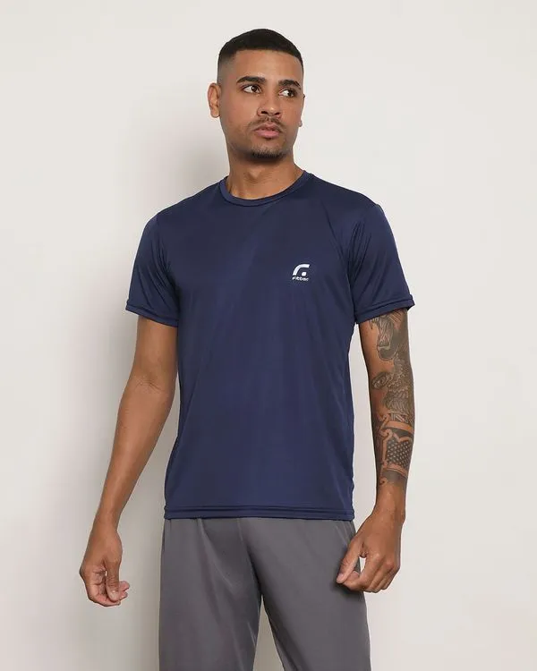 Camiseta Esportiva Masculina Fitter Manga Curta Marinho P