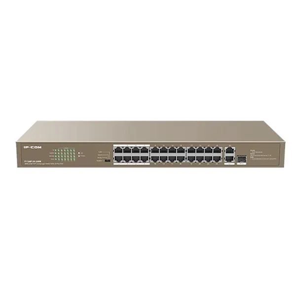 Switch IP-COM 24 Portas PoE 10/100 24P+1SFP não Gerenciável Metal