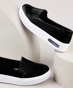 Tênis Slip On Feminino Modare Ultra Conforto em Verniz Preto 37