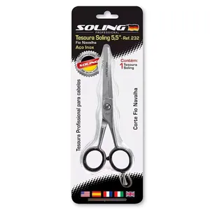 Tesoura Profissional Soling Navalha Dentada 5,5 Ref. 232