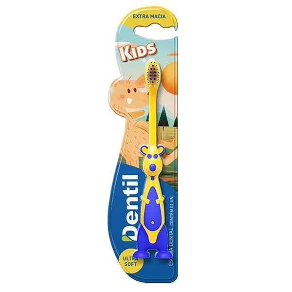 Escova De Dente Infantil Dentil Bichinhos Extra Macia