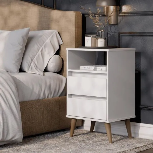 Mesa De Cabeceira Imola Branco
