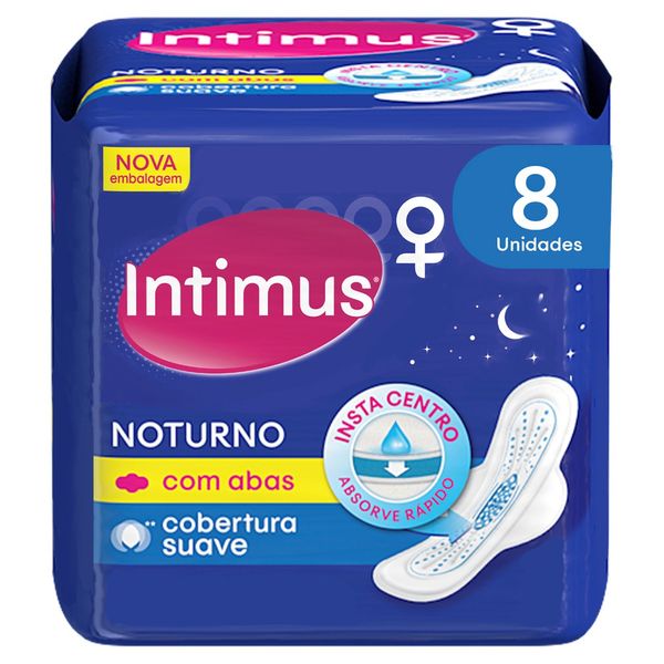 Absorvente Intimus Noturno Igel Suave Com Abas 8 Unidades