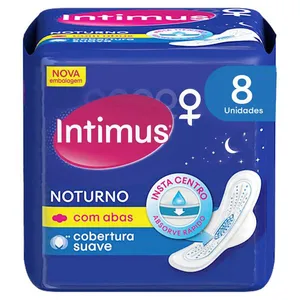 Absorvente Intimus Noturno Igel Suave Com Abas 8 Unidades