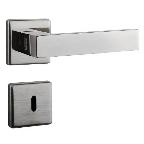 Conjunto De Fechadura 456 Em Inox Interna St1 40 Roseta 323 De Inox Lixado - 18102040-0 - La Fonte
