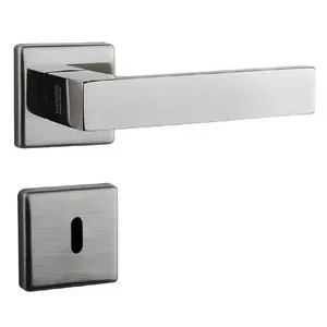 Conjunto De Fechadura 456 Em Inox Interna St1 40 Roseta 323 De Inox Lixado - 18102040-0 - La Fonte