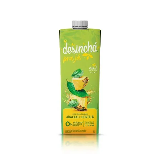 Chá Verde Gelado Desinchá Abacaxi e Hortelã 1L