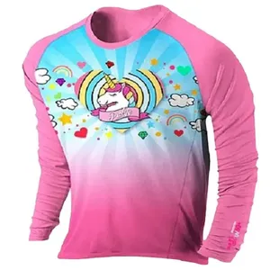 Blusa Infantil Proteção Solar UV50+ Prolife Unicórnio 4 Anos 120428 (MP)