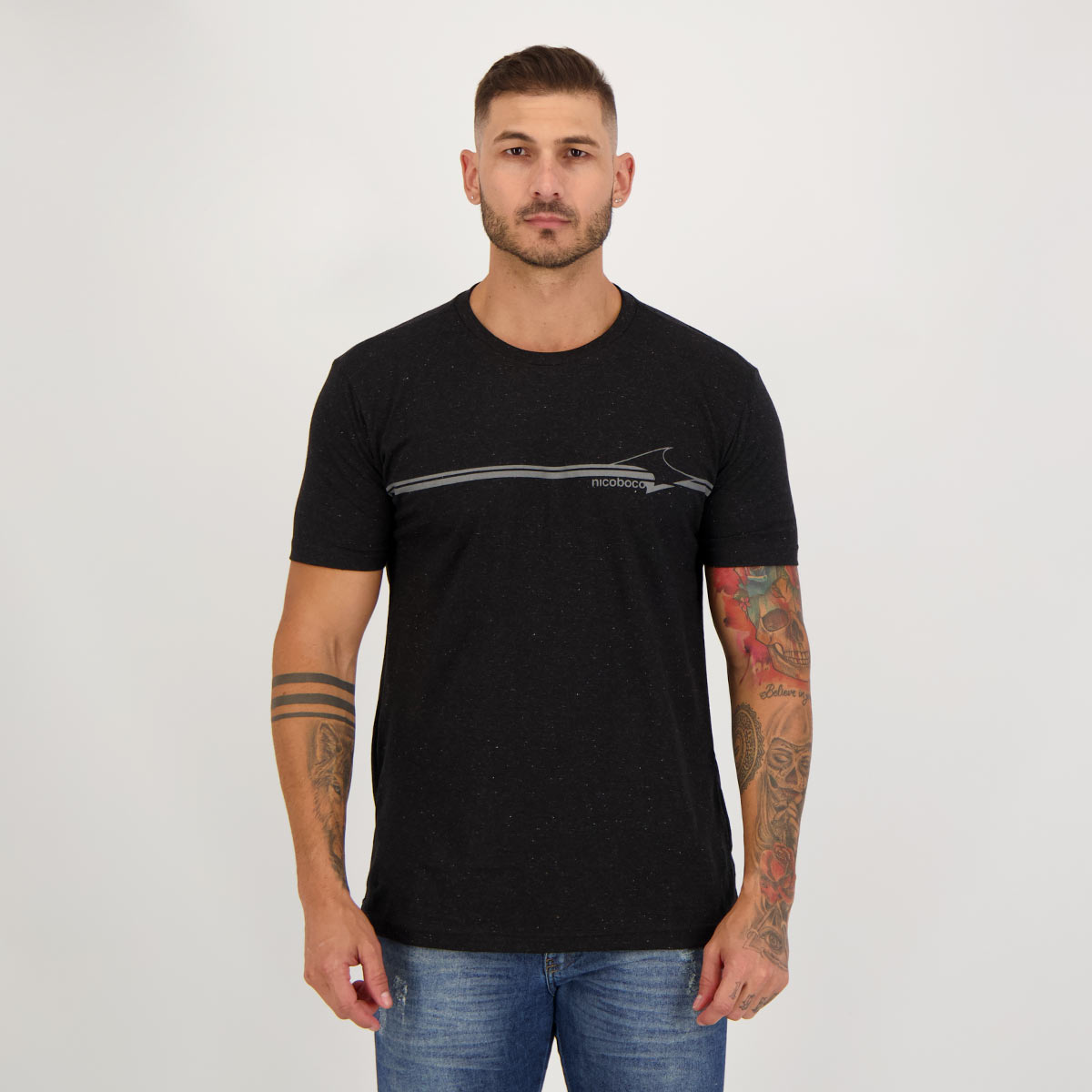 Camiseta Nicoboco Slim Fit Ambilobe Preta