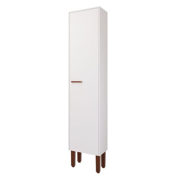 Armário Paneleiro para Cozinha Slim 42,4x205x30cm MDF MGM Móveis Armário Paneleiro para Cozinha Slim 42,4x205x30cm MDF Branco