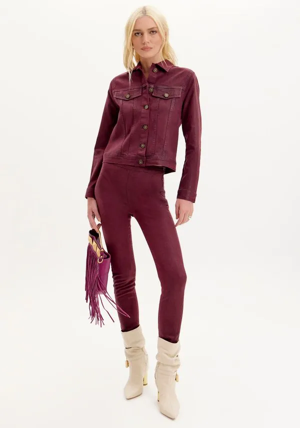 Calça Sarja Jegging Super High Rosa 32
