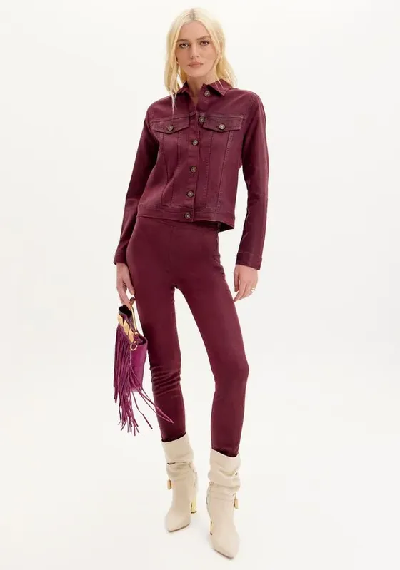 Calça Sarja Jegging Super High Rosa 32