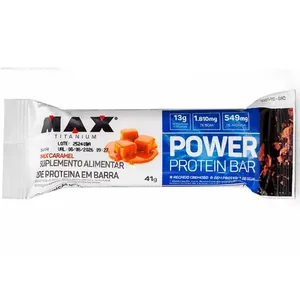 Barra Suplemento Protein Bar Power Max Titanium Milk Caramelo 41g