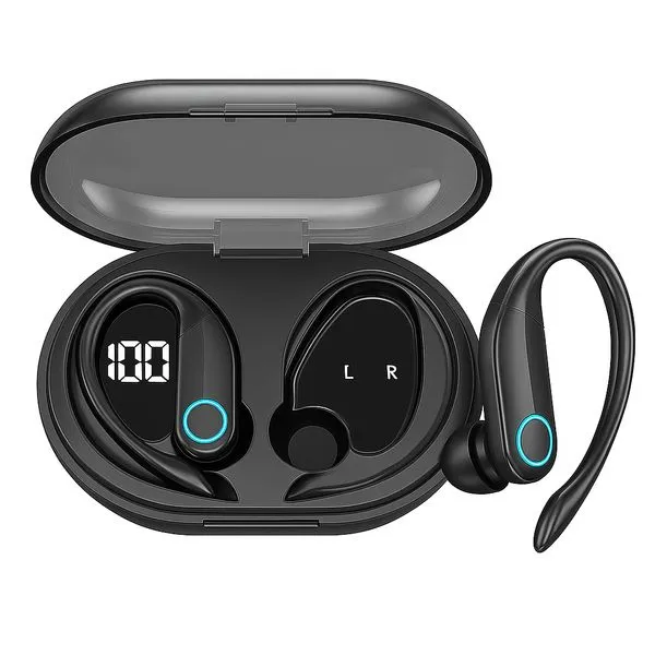 Fone De Ouvido Bluetooth6.0 Esportivo Sem Fio Gancho Com Led