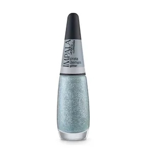 Esmalte Impala Glitter A Cor Da Sua Moda Prata Demais 8ml