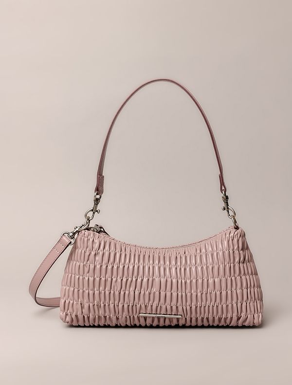 Bolsa Média Feminina Drapeada Calvin Klein - Caqui Medio Bolsa Média Feminina Drapeada Calvin Klein Caqui Medio u