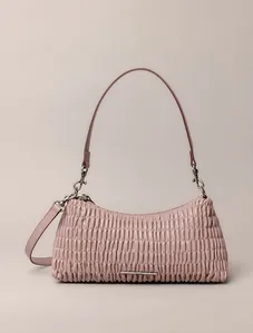 Bolsa Média Feminina Drapeada Calvin Klein - Caqui Medio Bolsa Média Feminina Drapeada Calvin Klein Caqui Medio u