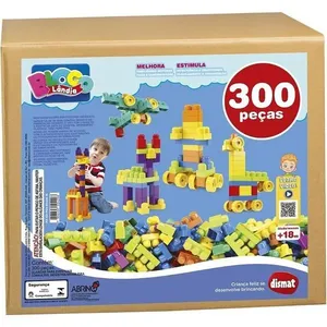 Brinquedo de Montar Mais Blocos IX 300 Peças Coloridas em Plástico Dismat Brinquedos Brinquedo de Montar Mais Blocos IX 300 Peças Dismat Brinquedos