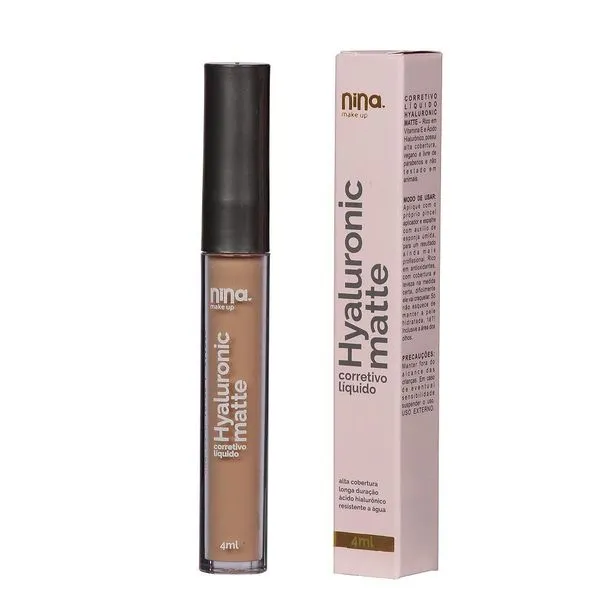 Corretivo Líquido Nina Makeup Hyaluronic Matte Cor 03 CORRETIVO LIQ NINA MAKEUP HYALURONIC MAT