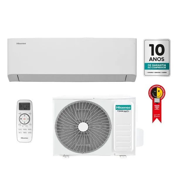 Ar Condicionado Split Hi Wall Inverter Hisense R-32 9.000 BTUS Frio 220V AS-09TW2RLCHB00E Ar Condicionado Hisense Inverter R-32 9.000 BTUS Frio 220V AS-09TW2RLCHB00E