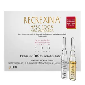 Kit Ampola de Tratamento Capilar Recrexina 500 Mulher HFSC 100% 3,5ml 10 Unidades + HSSC Antiqueda 3,5ml 10 Unidades