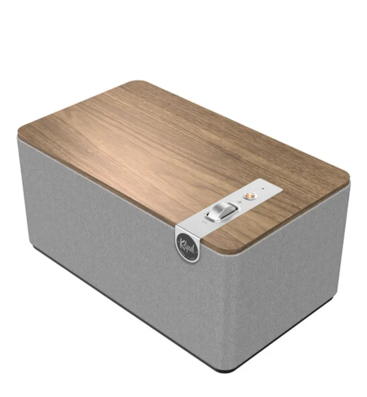 Klipsch The Three Plus - Caixa de Som Bluetooth Premium (Walnut)