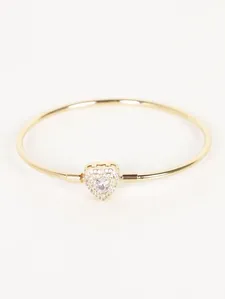 Bracelete Pingente de Coração DOURADO