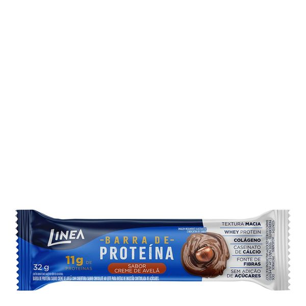Barra de Proteína Linea Creme de Avelã Cobertura Chocolate ao Leite 32g