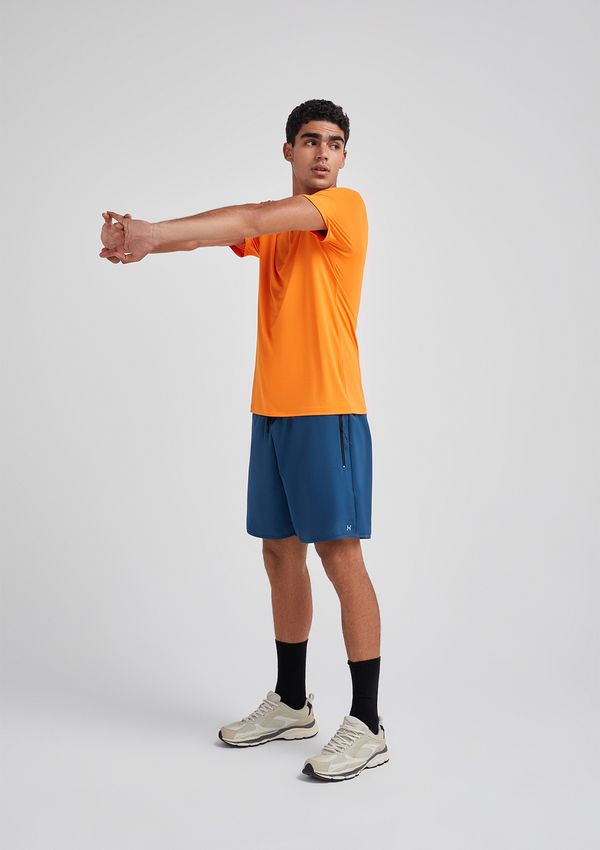 Bermuda Masculina Esportiva Com Cós Em Elástico - Azul G