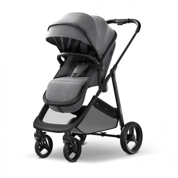 Carrinho de Bebê 2 em 1 Mompush Wiz com Assento Reversível, Cinza