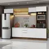 Armário de Cozinha Completa 330cm Rustic/Branco Stella Madesa 04 Rustic/Branco