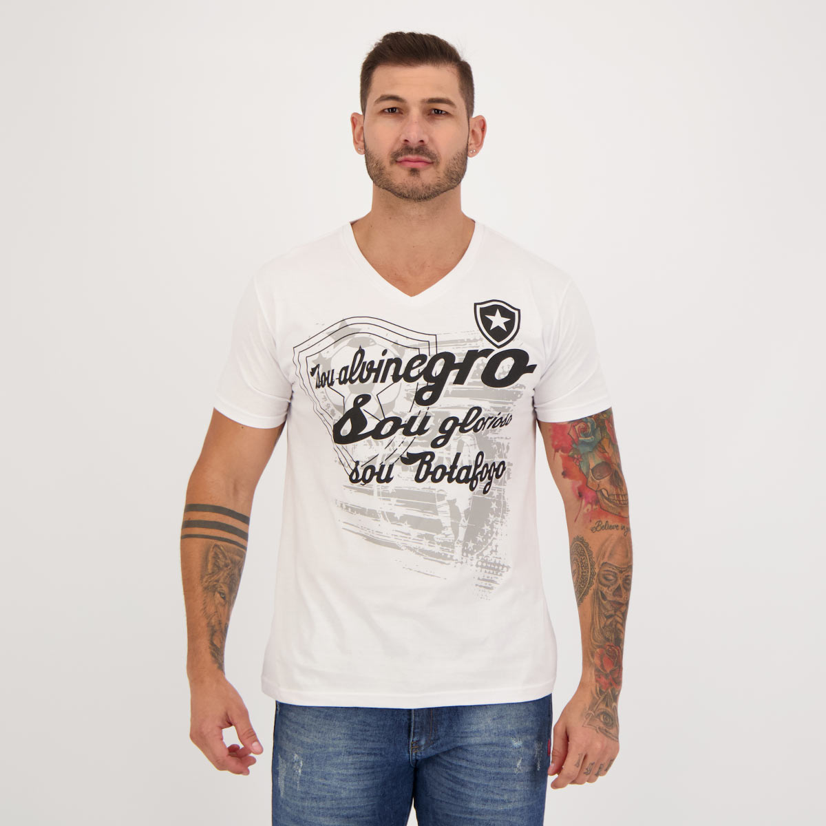 Camisa Botafogo Sou Alvinegro Branca