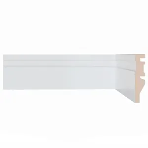 Rodapé De Poliestireno Vinilforte Frisado 7x240x1,5cm Branco (MP)