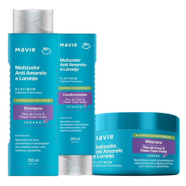 Kit Mavie Vegano Platinum Desamarelador