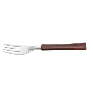 Garfo Mesa Inox Com Cabo Plástico Marrom Dark Oak 18cm 8201023 - Martinazzo