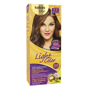 Tintura Capilar 7.7 Marrom Dourado Salon Line Light Color 45g