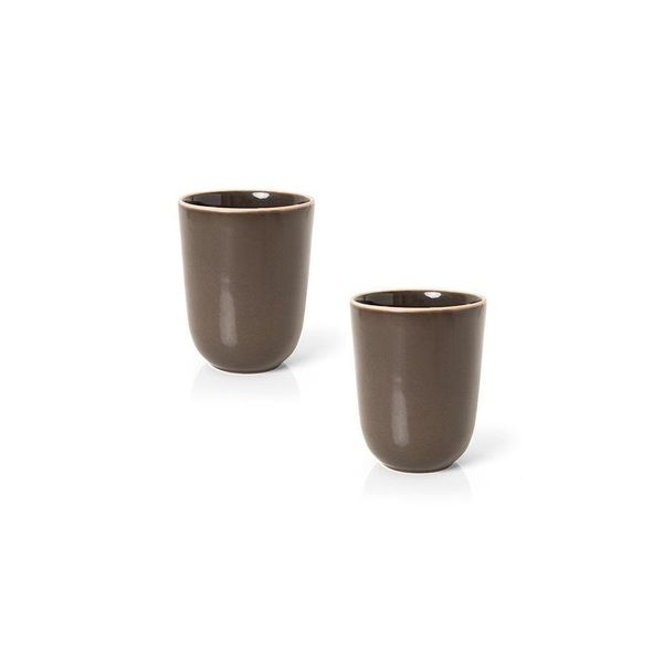 Jogo De Caneca Copa E Cia 2 Peças Vivant Em Cerâmica Mocca