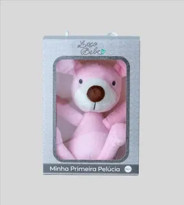 Minha Primeira Pelúcia Cachorro Rosa Rosa