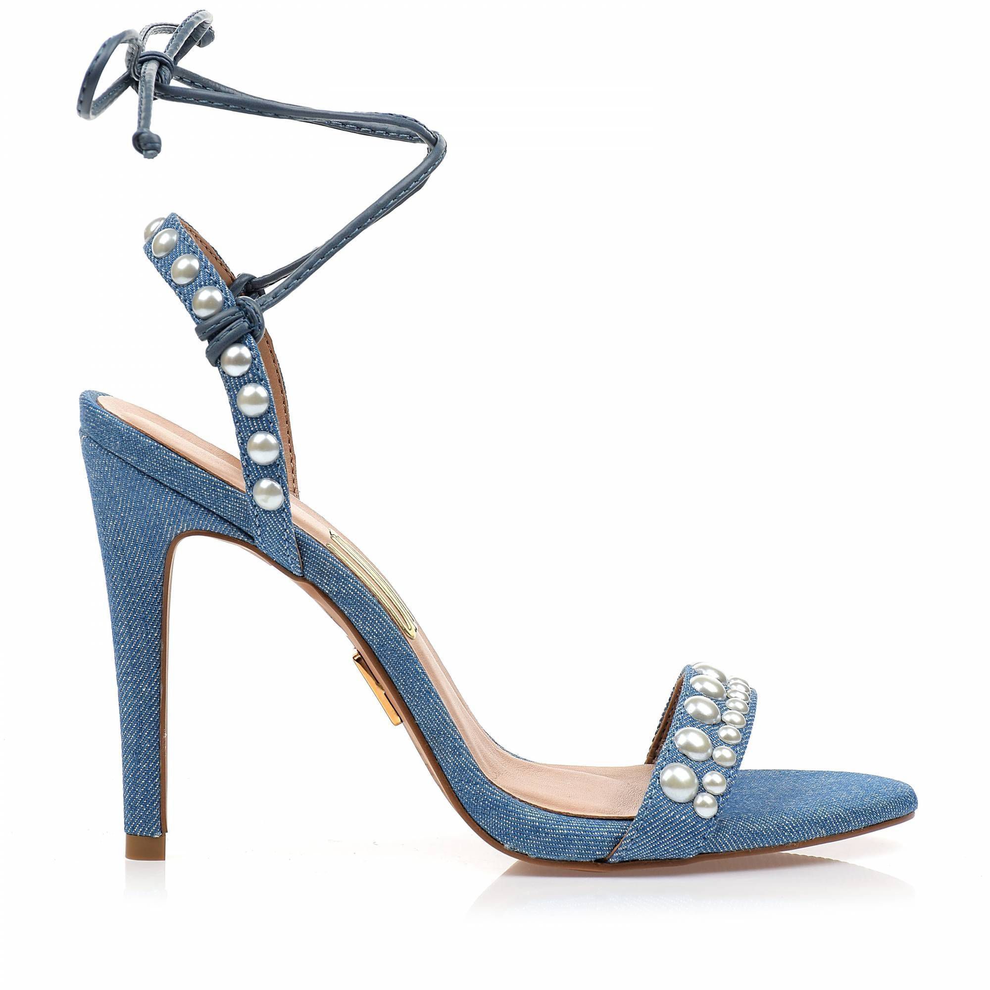 Sandália Salto Alto Light Jeans