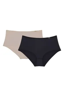 Kit de Calcinhas Maxi Classic 01 - 2 und PRETO/MINK G