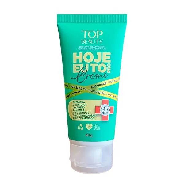 Esfoliante Rejuvenecedor para Mãos, Unhas e Cutículas Hoje Eu Tô Pro Creme Top Beauty 60g