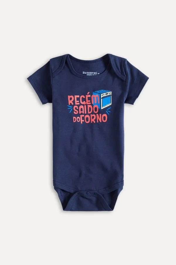 Macaquinho Body Bb Estampa Forninho Marinho - G