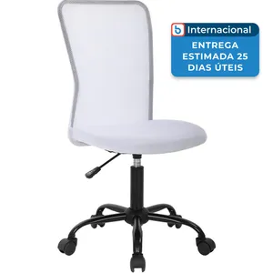 Cadeira De Escritório Sem Braço Moderna E Giratória Bestoffice Branco A-MBI
