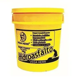 Hidroasfalto para Impermeabilização Hidroasfalto 18 kg para Alicerces Muros Fundações Alto Rendimento HERR Hidroasfalto para Impermeabilização Hidroasfalto 18 kg para Alicerces e Fundações Alto Rendimento