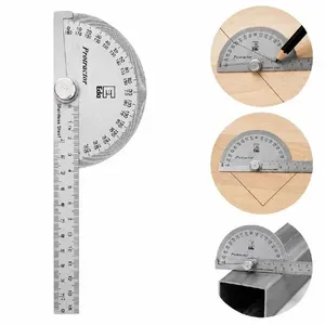 Transferidor de Grau EDA 4GP Inox 0 a 180 graus com Régua 140MM para Carpintaria Prata Yeet Transferidor de Grau EDA 4GP Inox 0 a 180 graus Régua 140MM Prata Yeet