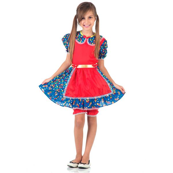 Fantasia de Festa Junina - Caipira com Culote - Vermelho - Sulamericana - M