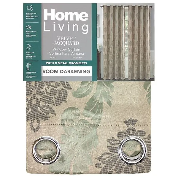 Cortina Blackout Home Living Dourado E Verde 137x228cm Y-BI